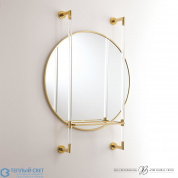 Hadley Mirror-Brass w/Glass Shelf Global Views зеркало
