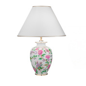 настольная лампа с тканевым абажуром