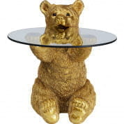 86115 Приставной столик Animal Bear Gold Ø40см Kare Design