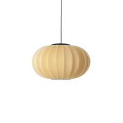 KWO57 SU LED Knit-Wit Made By Hand Подвесной светильник с овальным текстильным абажуром жёлтого цвета с LED