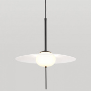 подвесной светильник с дискообразным плафоном и центральным световым элементом