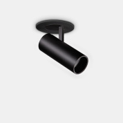 потолочный накладной спот с цилиндрическим металлическим корпусом на основании