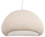 подвесной светильник полусферической формы с текстурным покрытием бежевого цвета