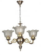 Dual Finish Crinkle Mini 3 Light Chandelier люстра FOS Lighting NewFun-RobinCrinkle-CH3