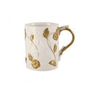 Taormina white & gold mug кружка, Villari