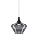 подвесной светильник с дымчатым стеклянным плафоном