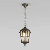 уличный подвесной фонарь с металлическим корпусом и стеклянными панелями