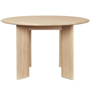 1102732851 Ferm Living Bevel круглый обеденный стол из массива дерева на массивных опорах