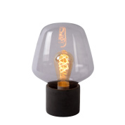 настольная лампа с округлым плафоном и короткой ножкой