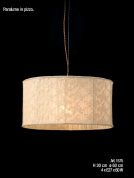 подвесной светильник с цилиндрическим текстильным абажуром