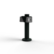 уличная розетка на стойке тёмно-серого оттенка