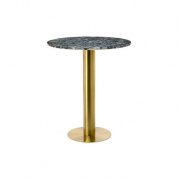 Tube Dining Brass Pebble Marble Top 900mm Tom Dixon, стол