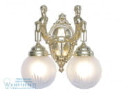 Fortuna Настенный светильник из латуни ручной работы Patinas Lighting PID245085