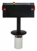 переходник для однофазного трека черного цвета с цилиндрической опорой