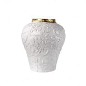Taormina small vase - white & gold 0004460-702 ваза, Villari