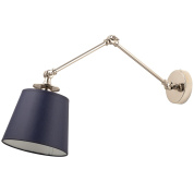 настенное бра с узким текстильным абажуром на регулируемом кронштейне