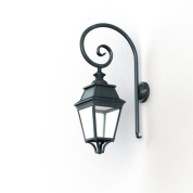 настенное бра с зелёным корпусом и прозрачным плафоном