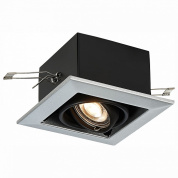 встраиваемый потолочный светильник квадратной формы черного цвета