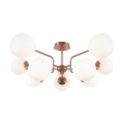 подвесной светильник с множеством плафонов на латунной арматуре