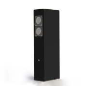 двойная уличная розетка в чёрном корпусе