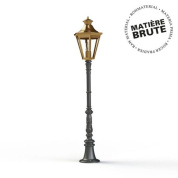 садовый уличный фонарь с плафоном в цвете светлая латунь