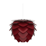 подвесной светильник с плафоном из лепестков бордовый