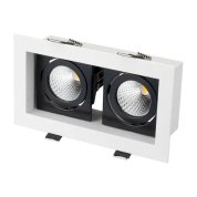 024130 Arlight Светильник CL-KARDAN-S180x102-2x9W Warm (WH-BK, 38 deg)