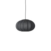 KWO45 BL LED Knit-Wit Made By Hand Подвесной светильник с овальным абажуром чёрного цвета с LED
