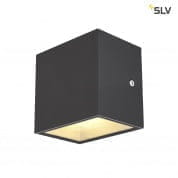 1002032 SLV SITRA CUBE LED светильник настенный IP44 10Вт с LED 3000К, 2х 560лм, 2х 90°, антрацит