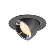 1005821 SLV NUMINOS® GIMBLE XS DL светильник встраиваемый 200мА 7Вт с LED 2700K, 670лм, 55°, черный/хром