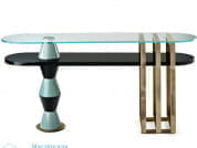 PALM Овальный деревянный стол-консоль MARIONI