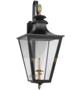 Albermarle2 Visual Comfort уличный настенный светильник матовый черный и латунь CHO2435BLK-CG