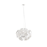 подвесной светильник с объёмным шарообразным плафоном из прозрачных декоративных деталей