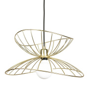 257965 Globen Lighting Ray подвесной светильник с решётчатым абажуром из матовой латуни
