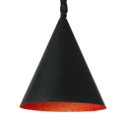 подвесной светильник с коническим абажуром и окрашенным внутренним отражателем