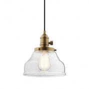 Avery 1 Light Bell Mini Pendant Natural Brass подвесной светильник 43850NBR Kichler