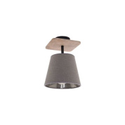 потолочный светильник с одним серым плафоном на квадратном основании