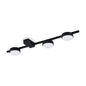 потолочный светильник с четырьмя LED-модулями на черной планке