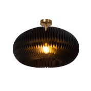 42101/52/30 Lucide ARMONI потолочный светильник с рифлёным стеклянным плафоном дымчатого оттенка