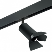 потолочный светильник на штанге с черным отражателем для однофазного трека