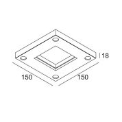 монтажный комплект для встраиваемого освещения квадратной формы с креплением