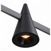 накладной потолочный светильник в виде черного конуса с направленным излучением для магнитной системы FARM