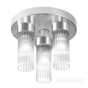 Kolarz Giro 6010.10350 потолочный светильник сусальное серебро ø30cm высота 21.5cm 3 лампы e14
