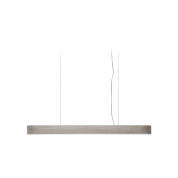 подвесной линейный светильник вытянутой формы серого цвета