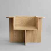 кресло для отдыха из дуба с геометрическим корпусом