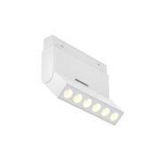 магнитный трековый светильник белого цвета с линейным корпусом и встроенными источниками света для системы Exility 23мм