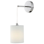 настенное бра цилиндрической формы с матовым стеклом и металлическим основанием