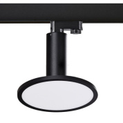 двухламповый потолочный светильник матового чёрного цвета для трёхфазного шинопровода