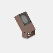 уличный торшер кофейного оттенка с наклонной головкой для акцентного освещения