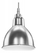 подвесной светильник в форме купола серебристого цвета
